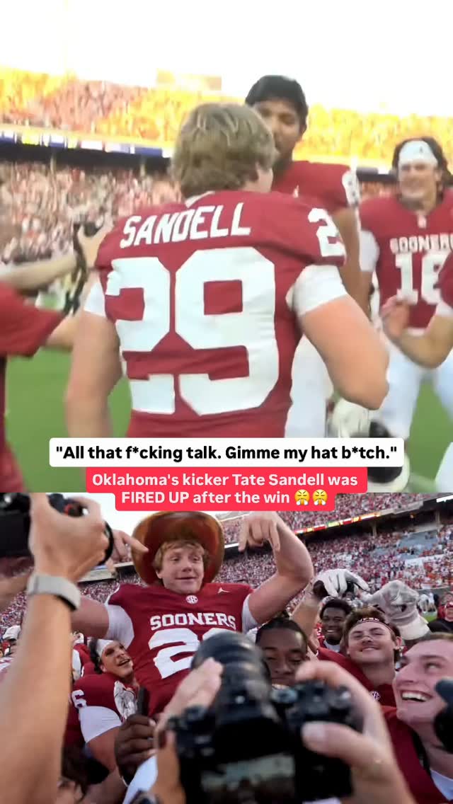 Oklahoma kicker Tate Sandell fired ...