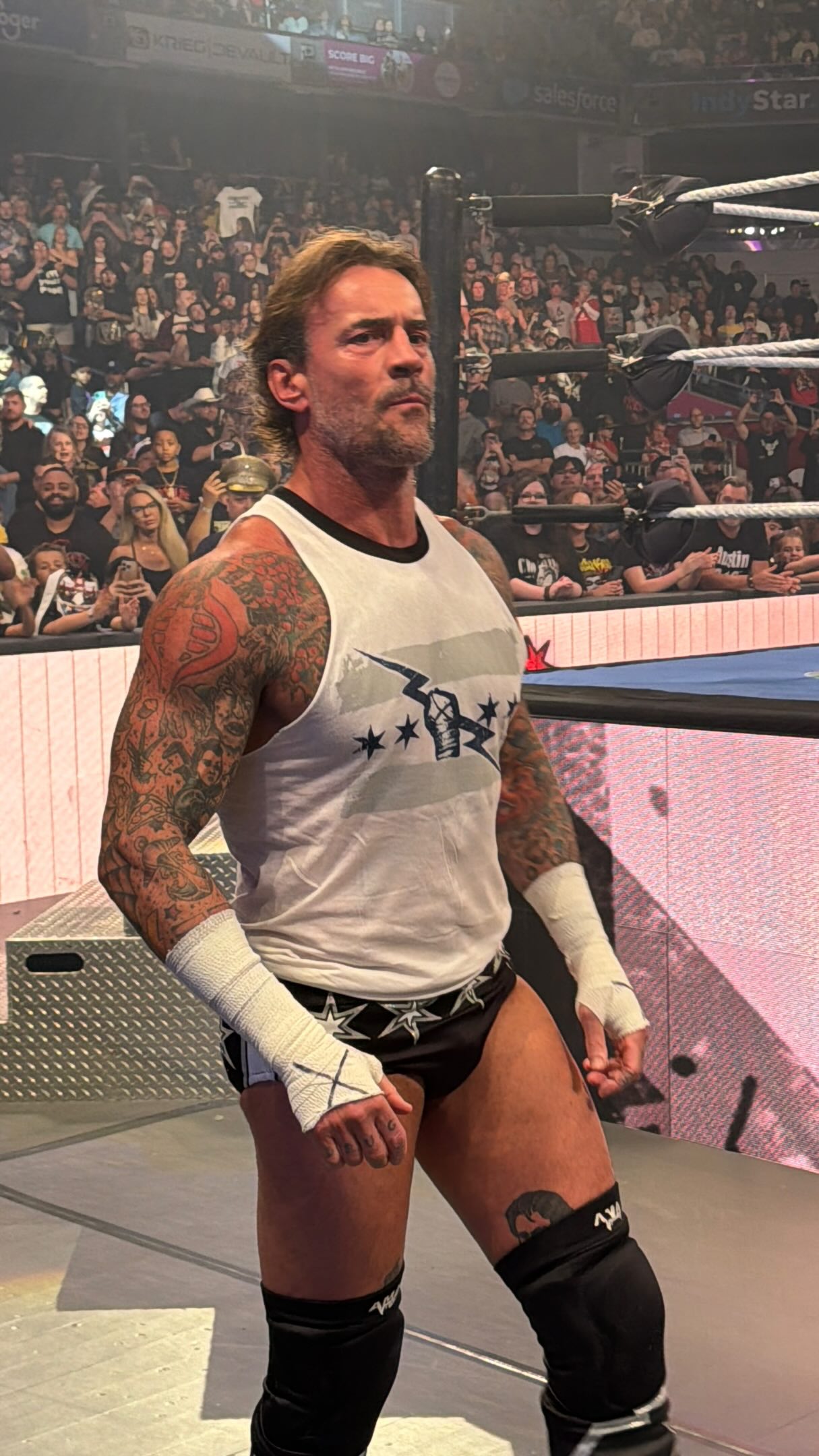 CM Punk makes his way to the ring o...