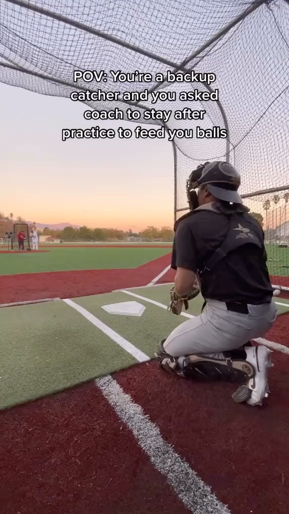 A backup catcher works on his craft