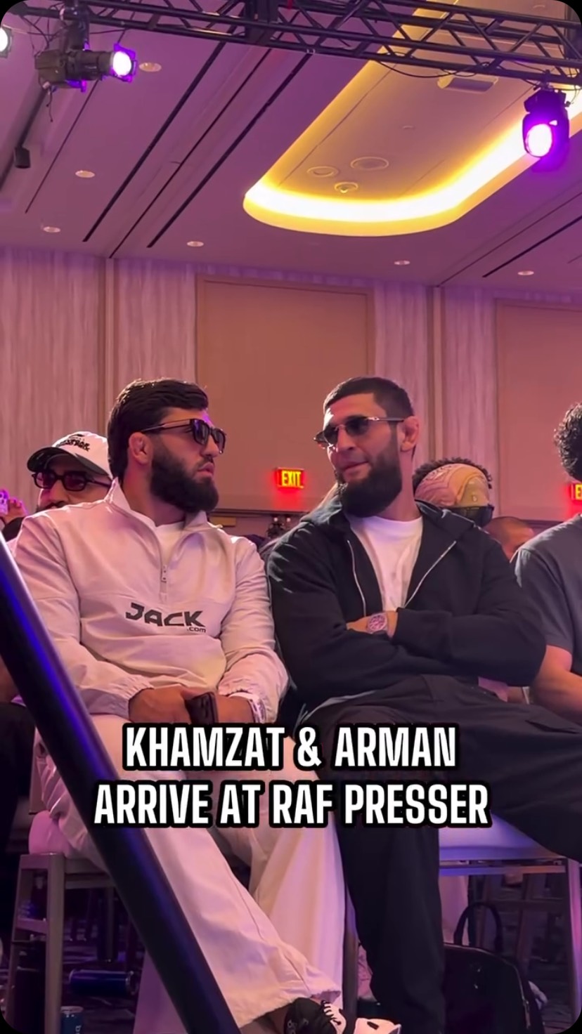 Khamzat Chimaev and Arman Tsarukyan...