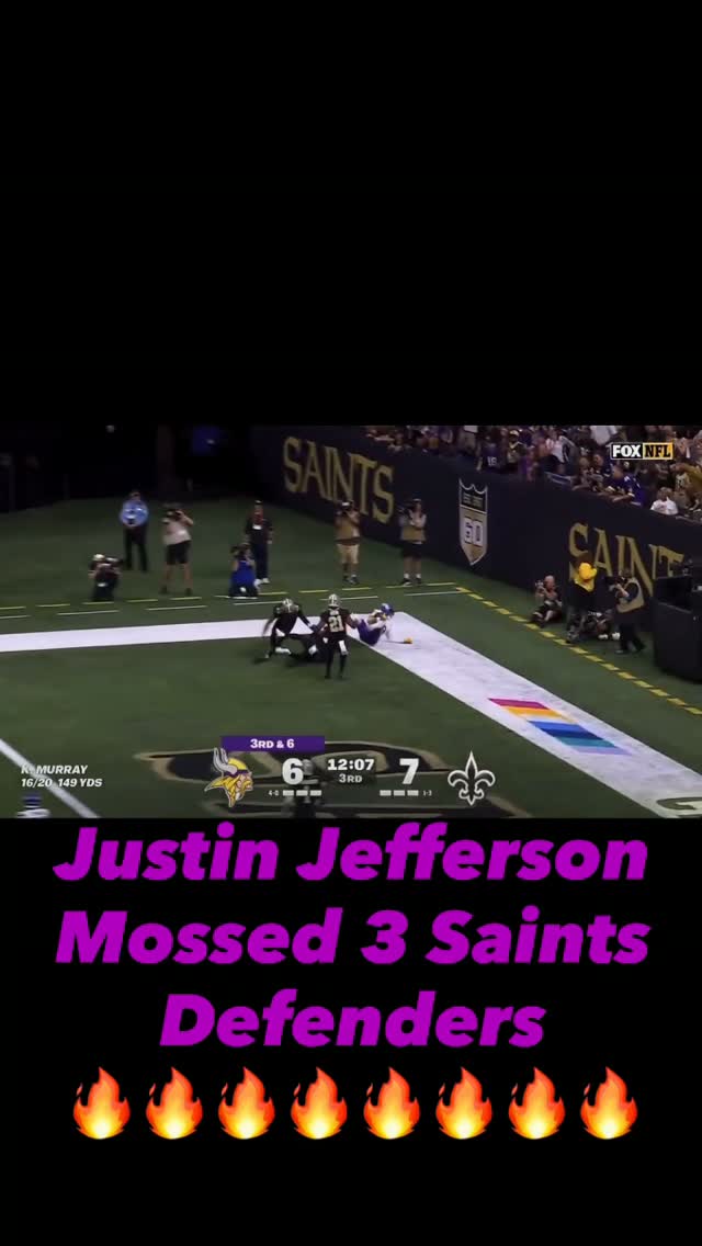 Justin Jefferson Mosses 3 Saints De...