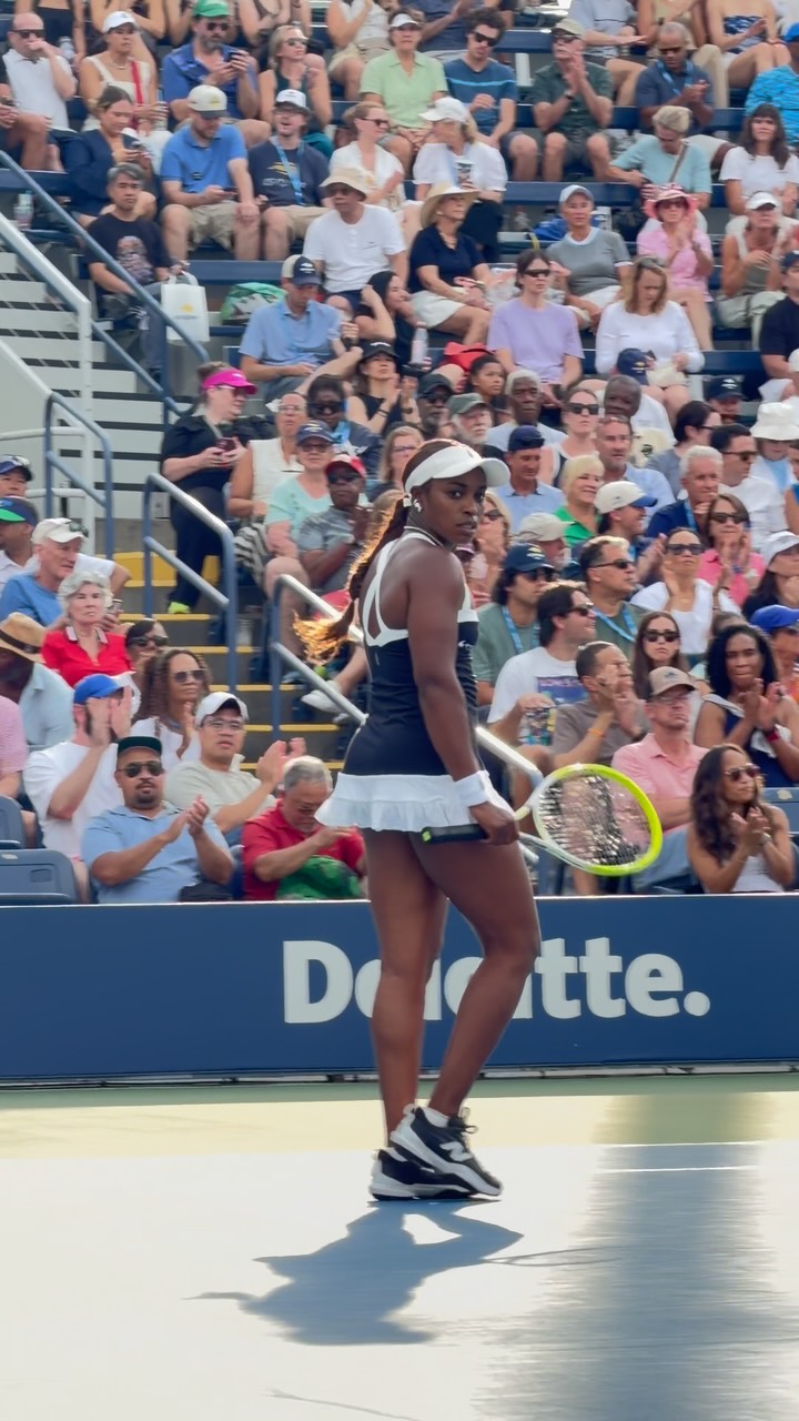 Sloane Stephens on court at the US ...