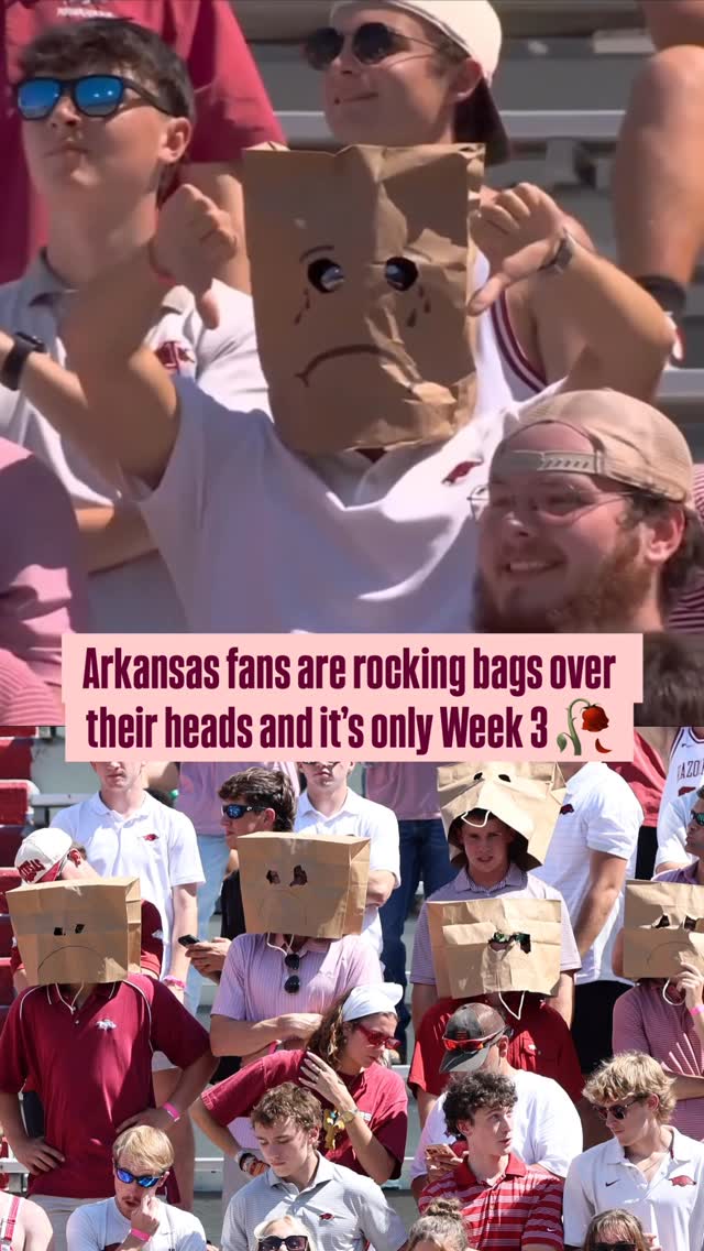 Arkansas fans rocking bags over the... on MILLIONS Arkansas fans rocking bags over the...