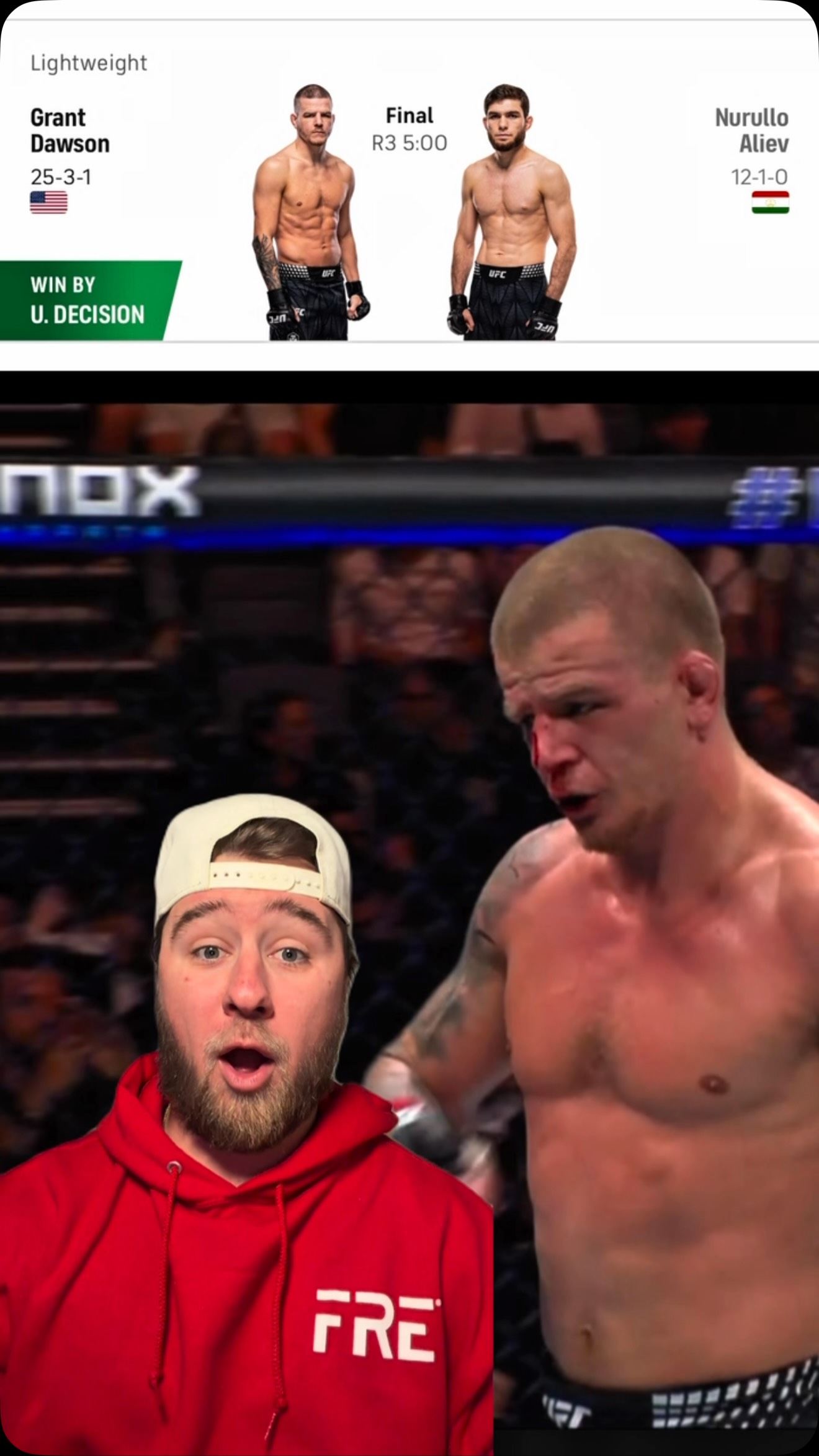 Grant Dawson secures a win by unani...
