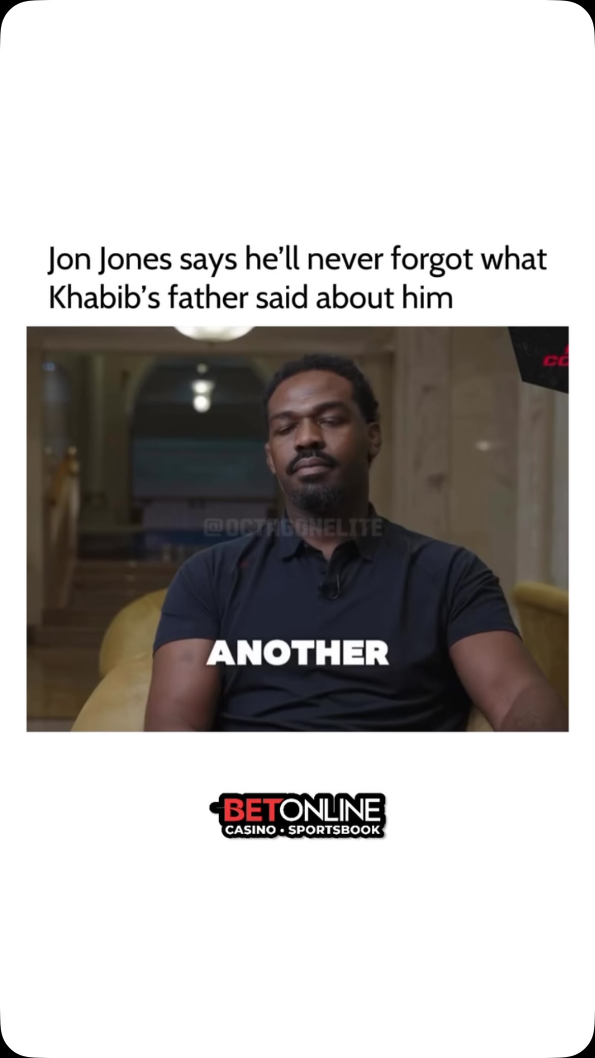 Jon Jones on Khabib's father's comm...