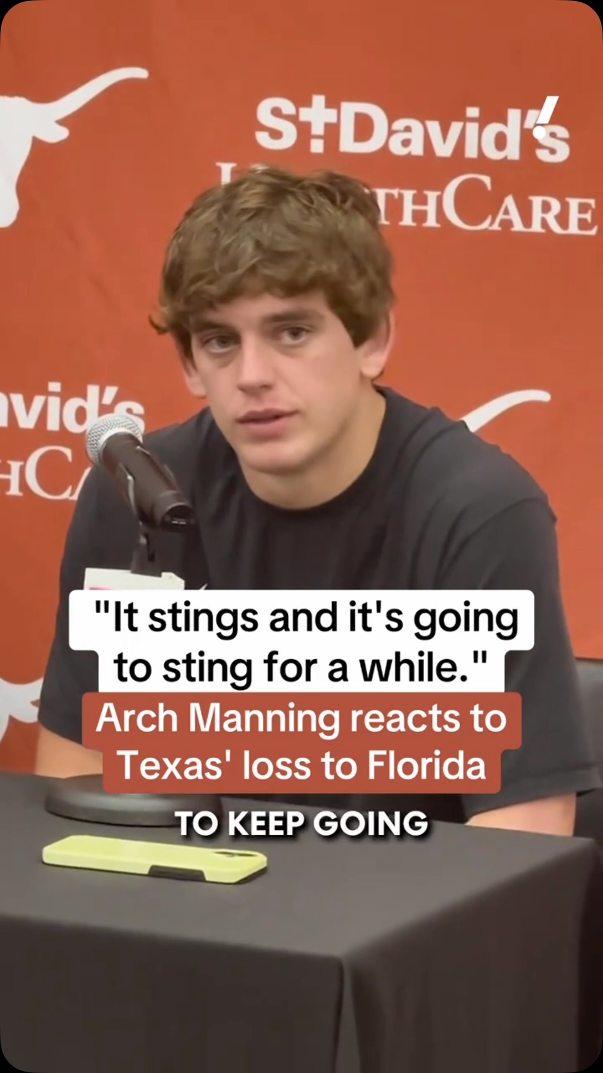 Arch Manning reacts to Texas' loss ...