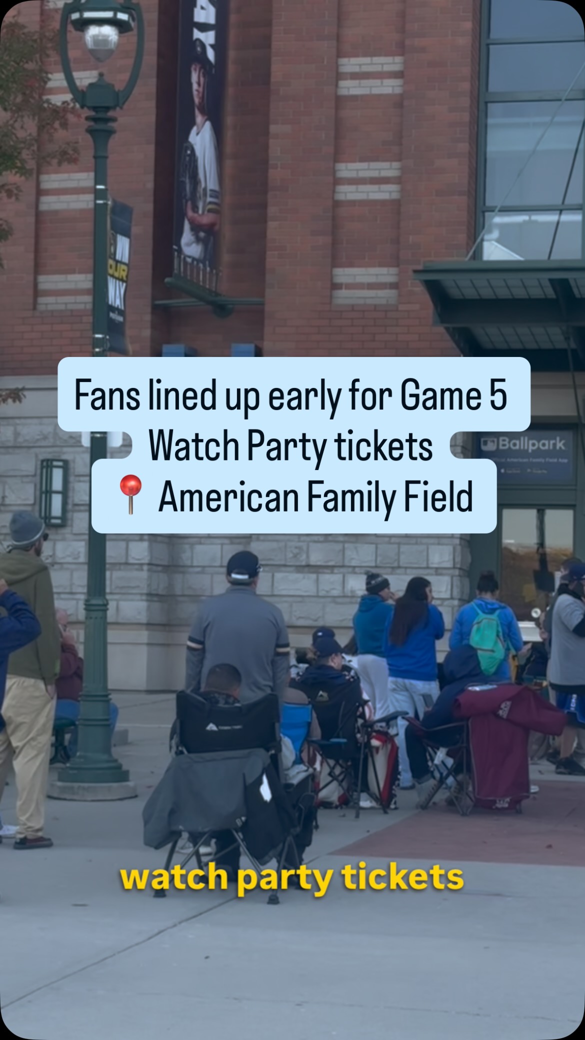 Brewers fans line up early for Game...