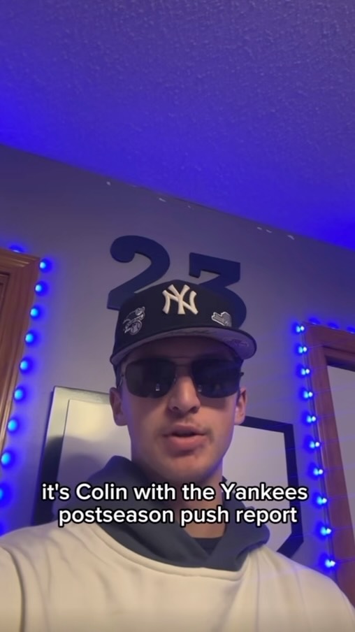 Colin with the Yankees Postseason P...