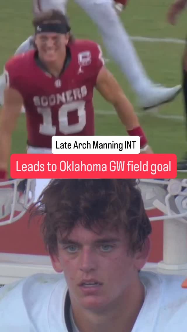 Late Arch Manning interception lead...