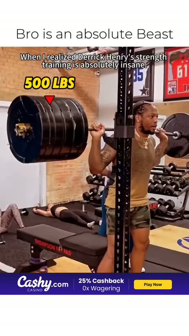 Derrick Henry's insane 500lb squat on MILLIONS Derrick Henry's insane 500lb squat
