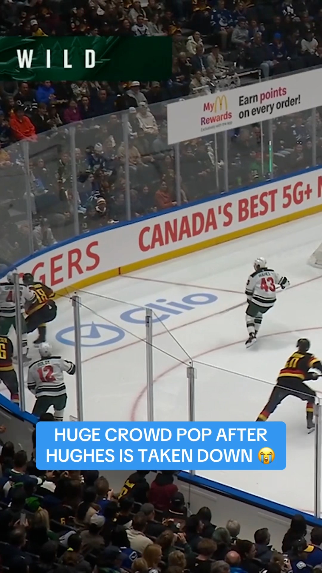 Huge crowd reaction after Hughes is...