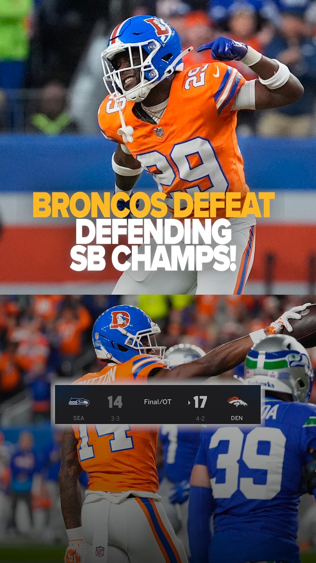 Broncos defeat defending Super Bowl...