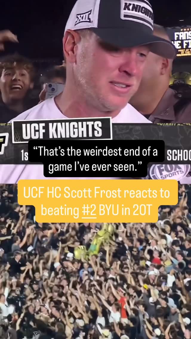 UCF HC Scott Frost reacts to Knight...