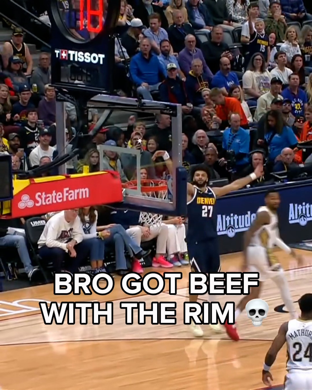 Basketball player's hilarious react...