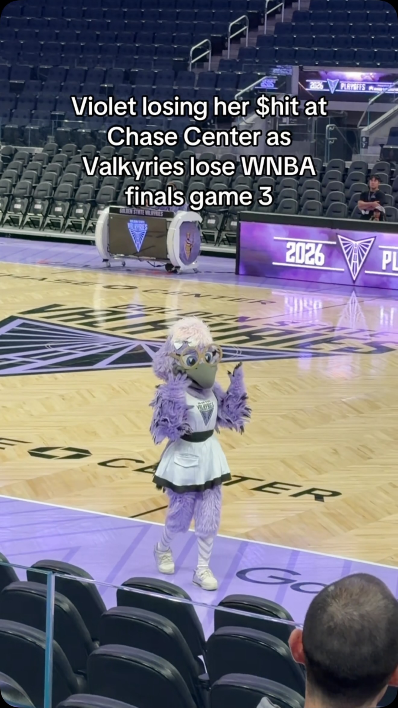Valkyries Mascot Reacts to WNBA Fin...