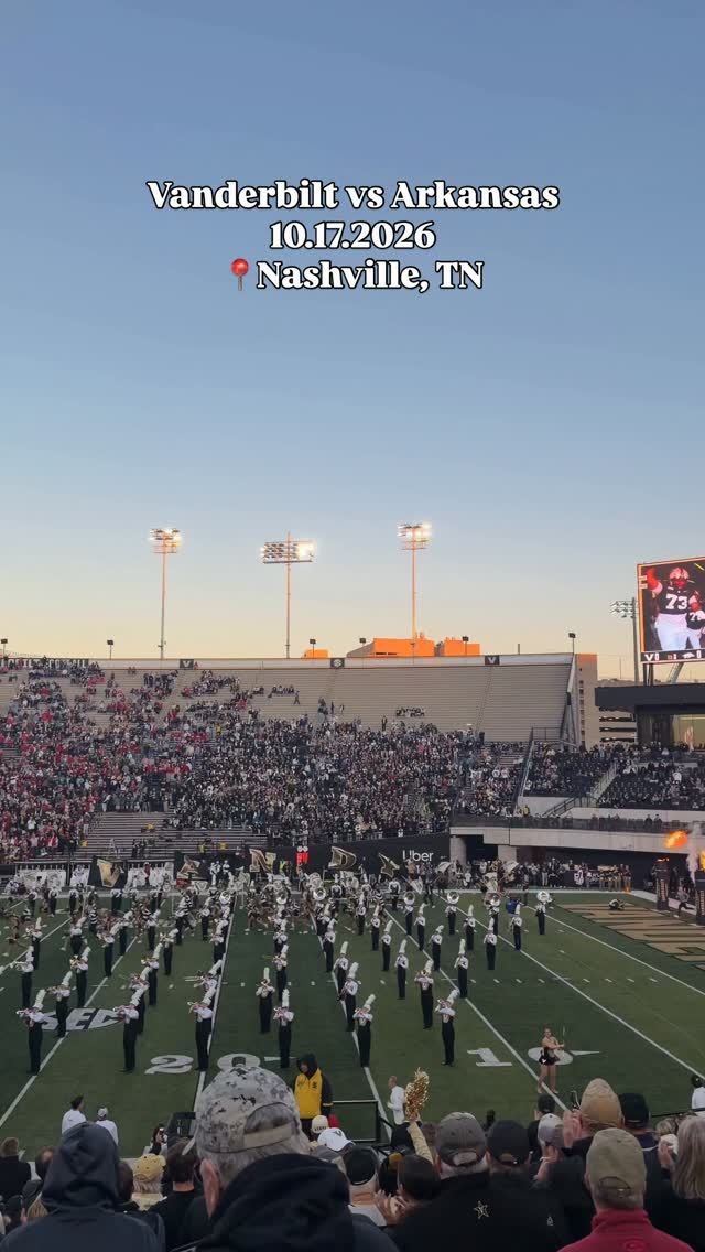 Vanderbilt vs Arkansas on October 1...
