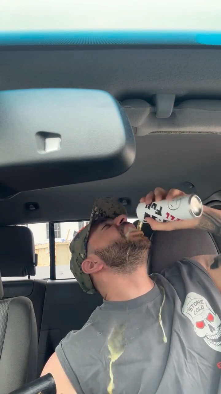 Stone Cold Steve Austin beer chuggi...