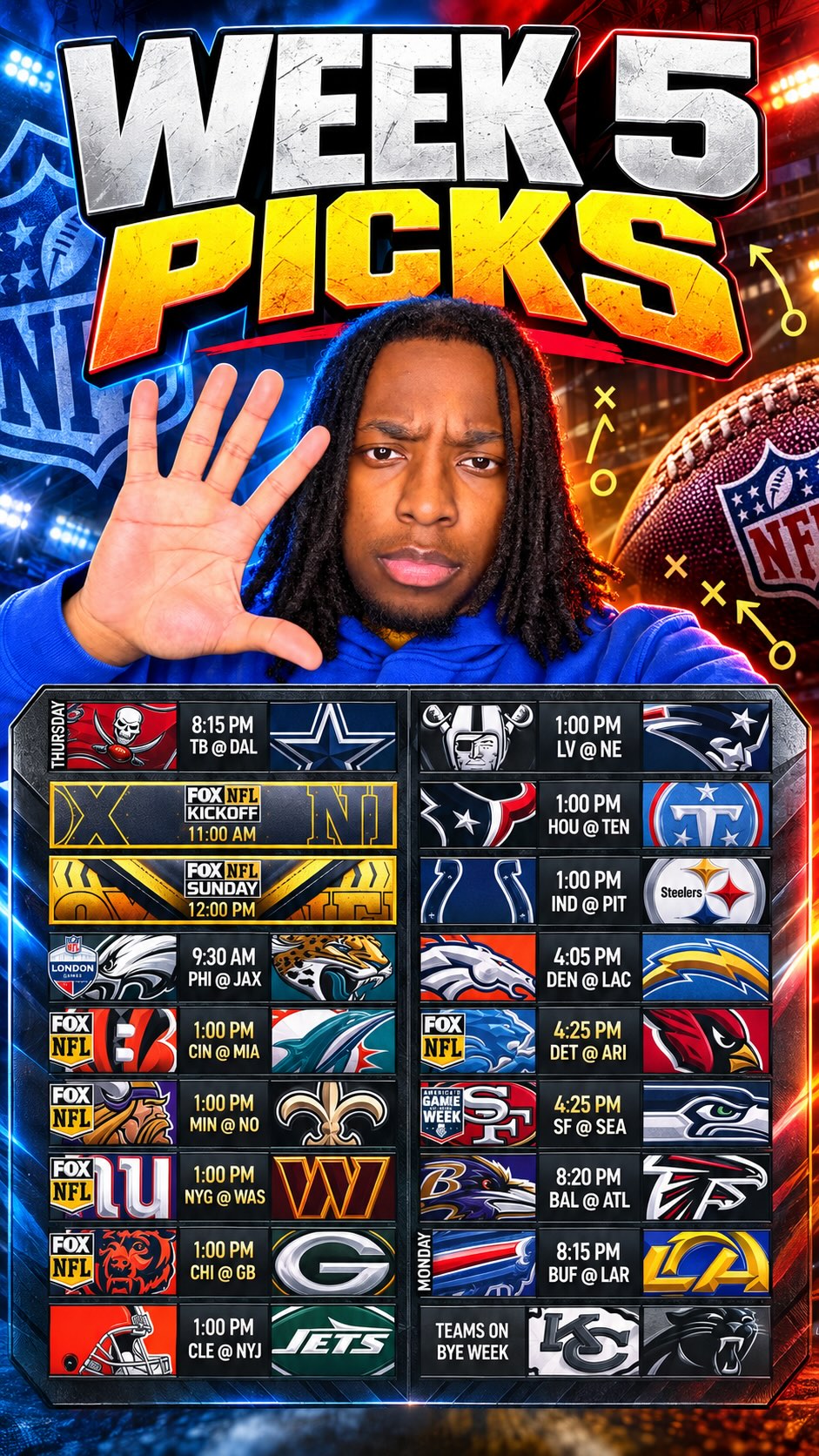 My OFFICIAL NFL Week 5 picks