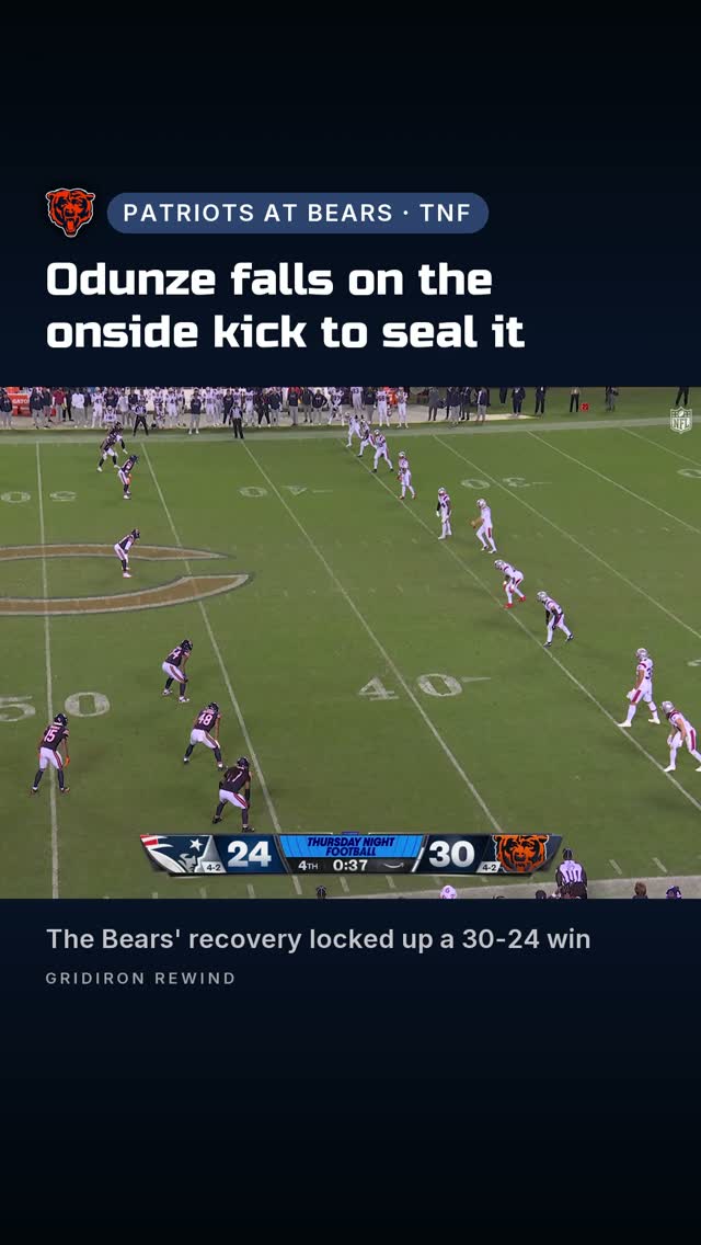 Rome Odunze recovers the onside kic...