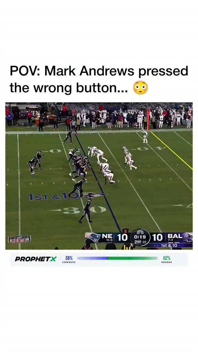 Mark Andrews pressed the wrong butt...