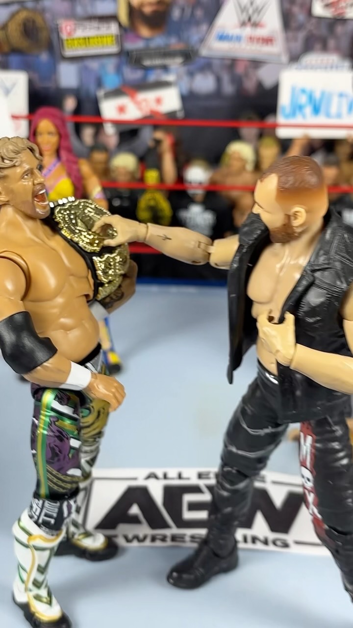 Action figures wrestling at AEW All...