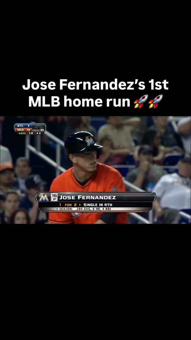 Jose Fernandez's first career MLB h...