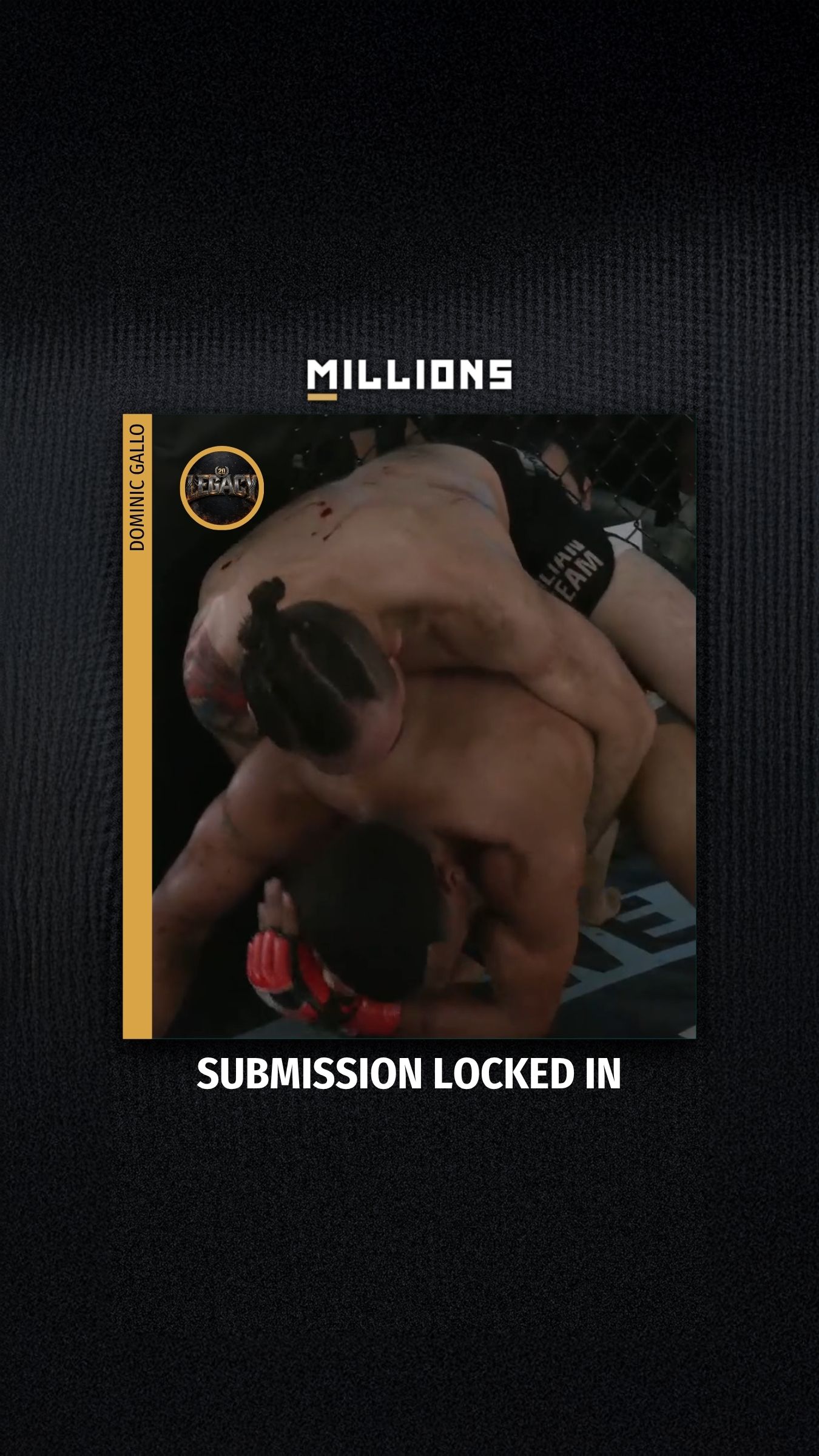 Dominic Gallo: Submission Locked In... on MILLIONS Dominic Gallo: Submission Locked In...
