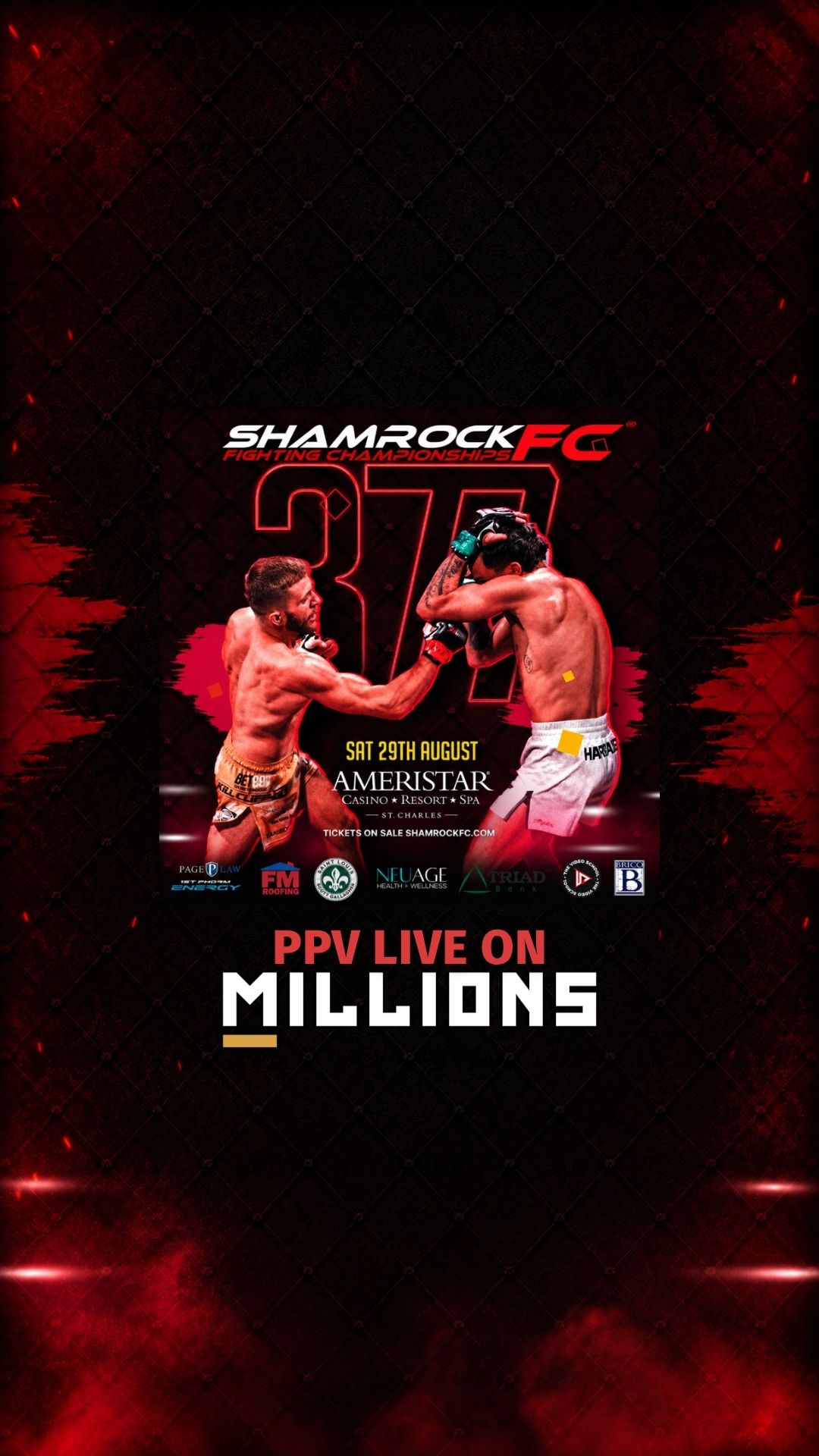 Shamrock FC 377 | Live MMA Action A... on MILLIONS Shamrock FC 377 | Live MMA Action A...