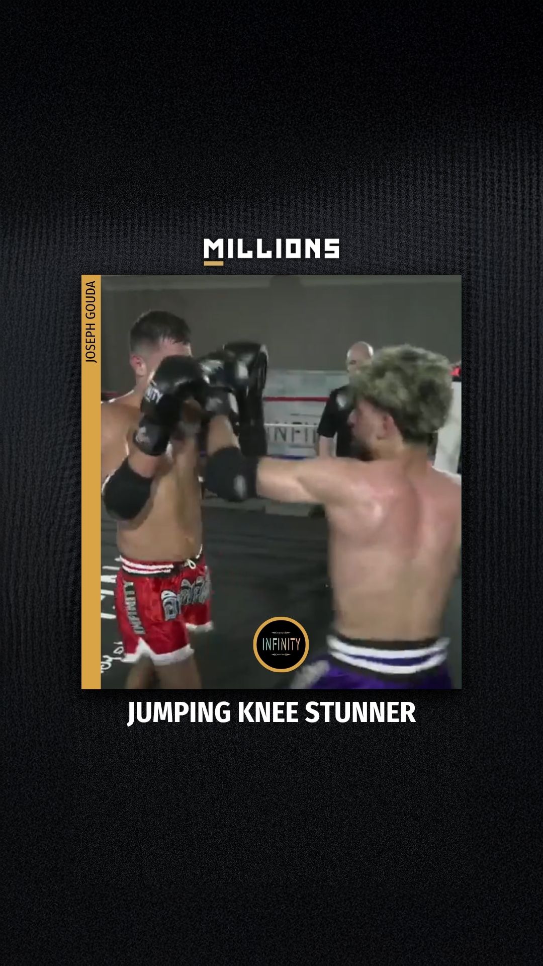Joseph Gouda: Jumping Knee Stunner ... on MILLIONS Joseph Gouda: Jumping Knee Stunner ...