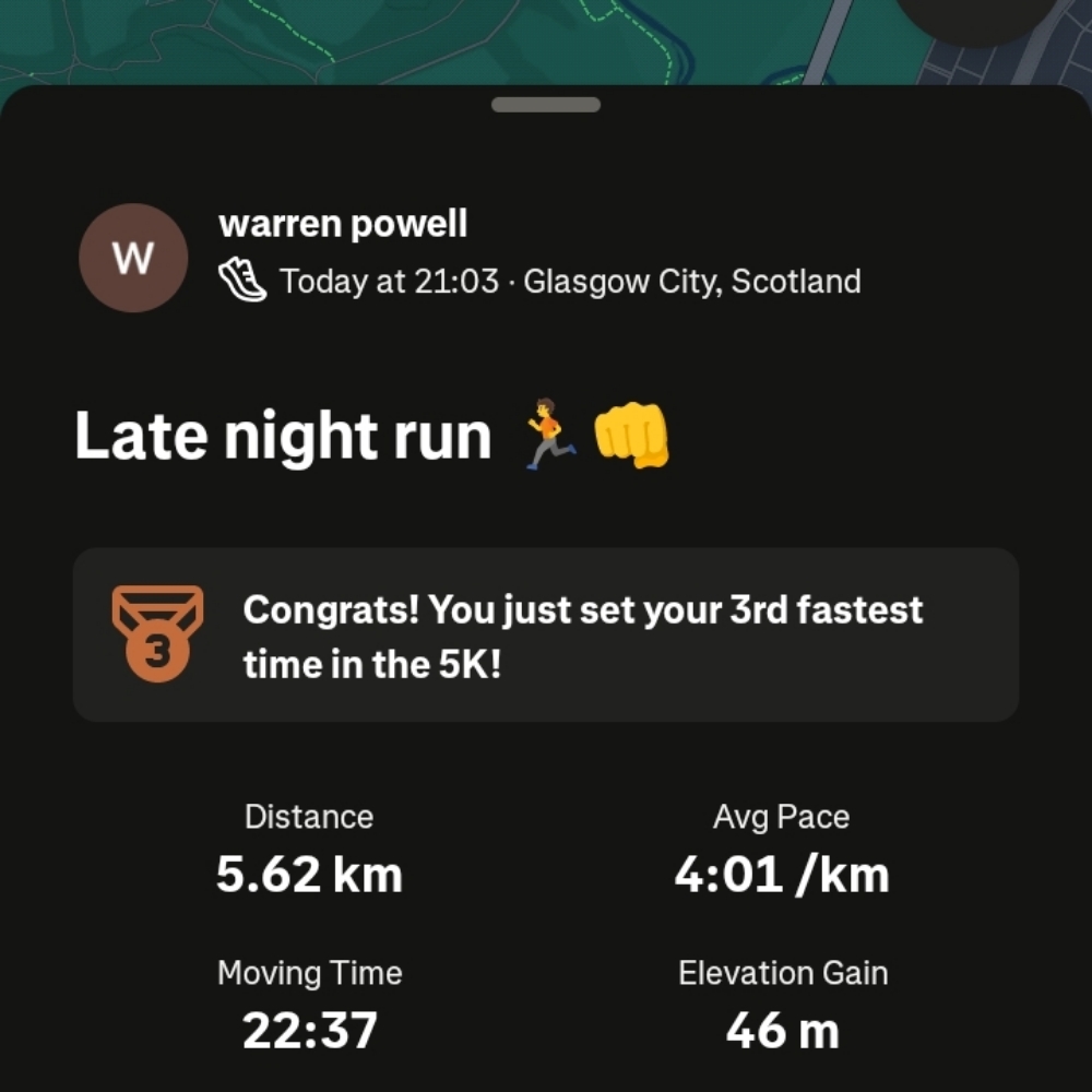 Just under 6k run 🏃🥊💪