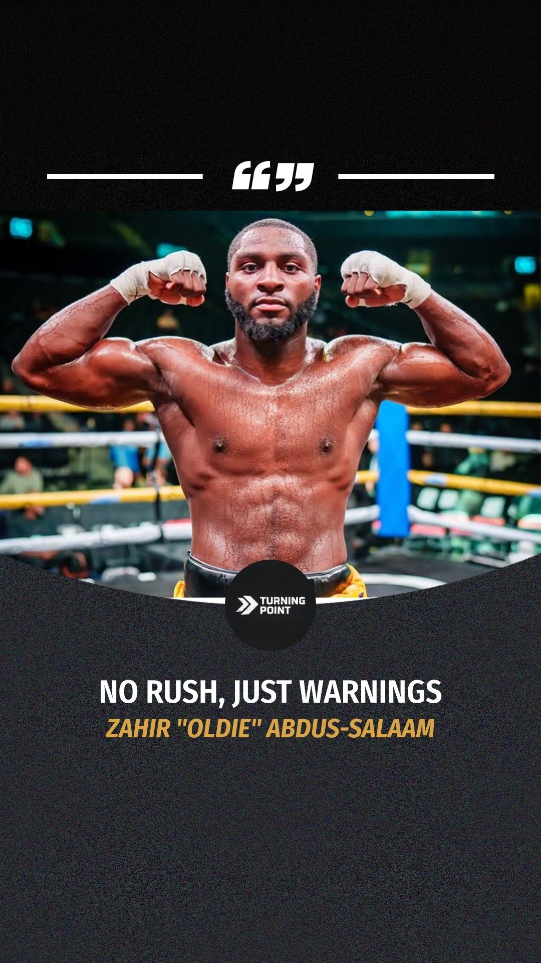 Zahir "Oldie" Abdus-Salaam: No Rush...