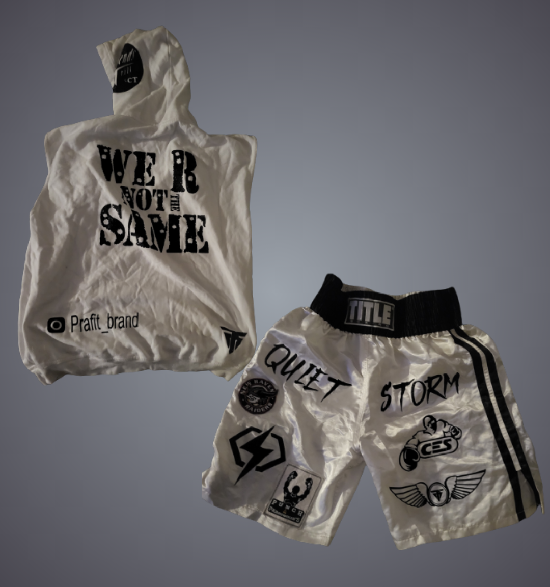 Set of Authentic Worn-Fighting Trunks by  Jimmy "Quiet Storm" Williams