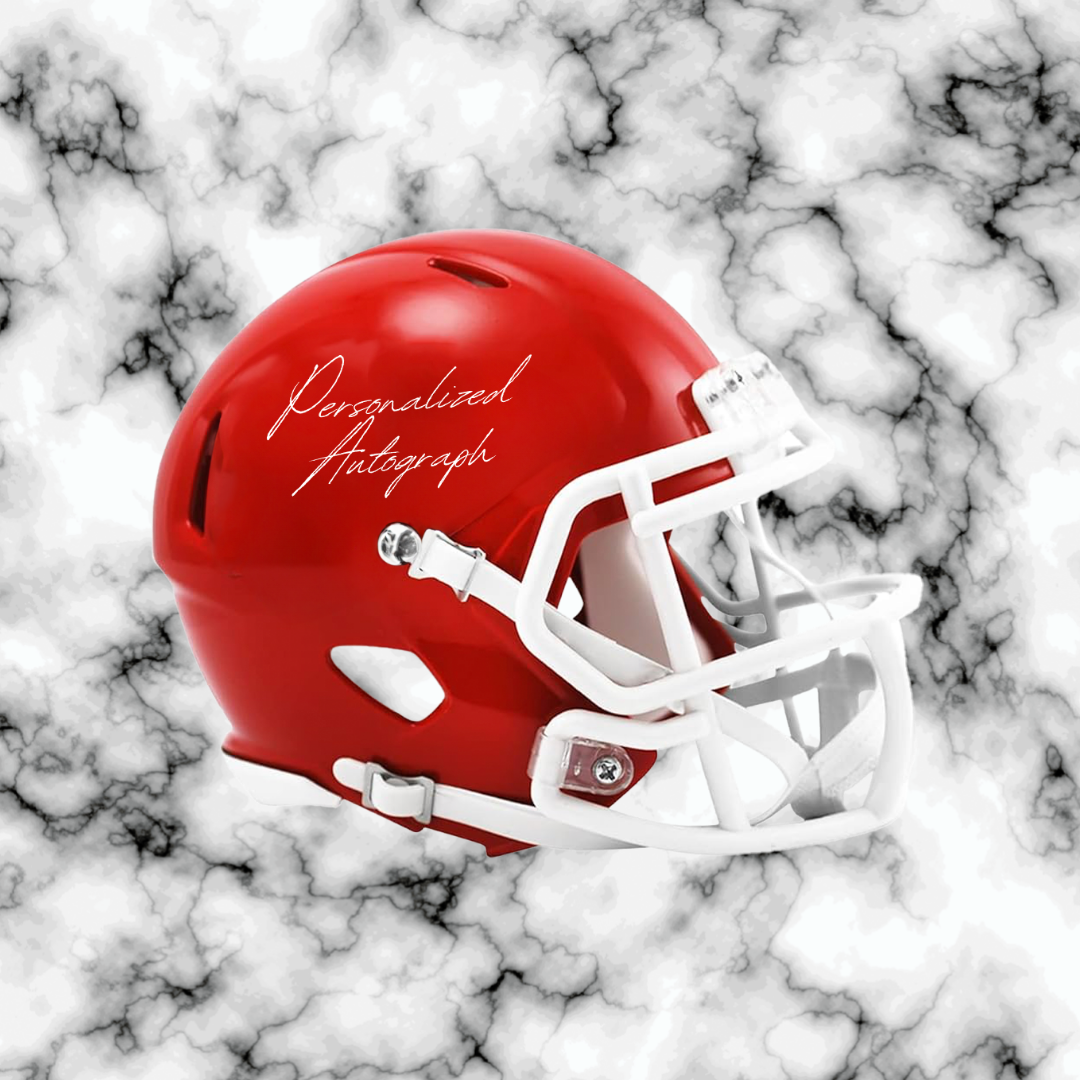Limited Edition Mark Collins Autographed Mini Helmet