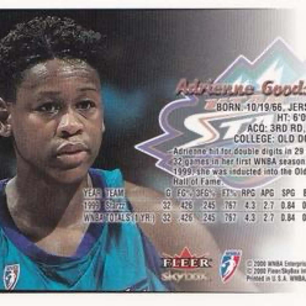 Adrienne Goodson WNBA Trading Card
