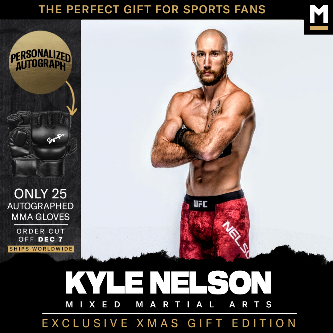 Kyle Nelson Autographed MMA Gloves on MILLIONS Kyle Nelson Autographed MMA Gloves