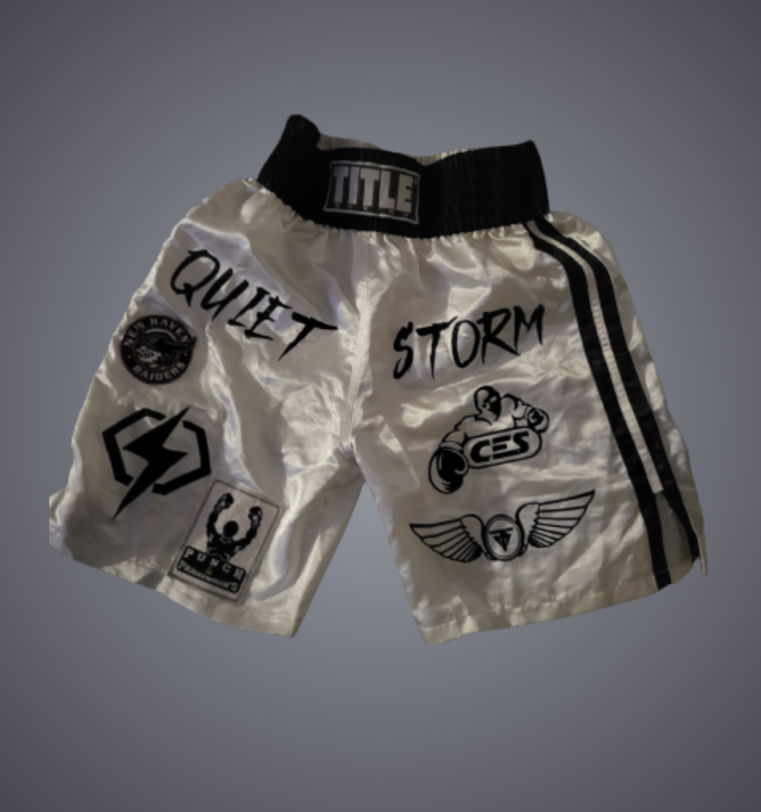 Set of Authentic Worn-Fighting Trunks by  Jimmy "Quiet Storm" Williams