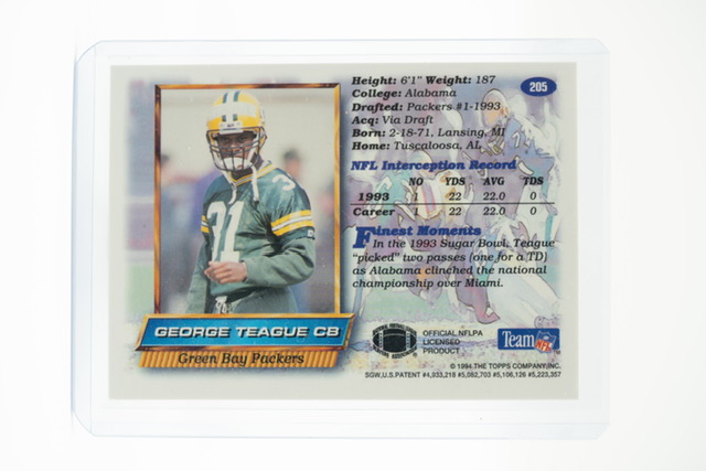 George Teague “Rookie Star” Signed Player Card | MILLIONS