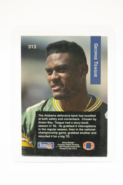 George Teague Signed Playoffs Rookie Card on MILLIONS George Teague Signed Playoffs Rookie Card