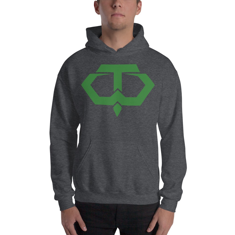 Tania Walters Men's Hoodie, Green Logo