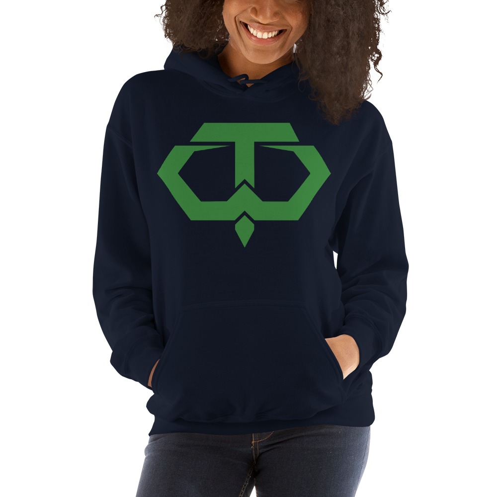 Tania Walters Women's Hoodie, Green Logo