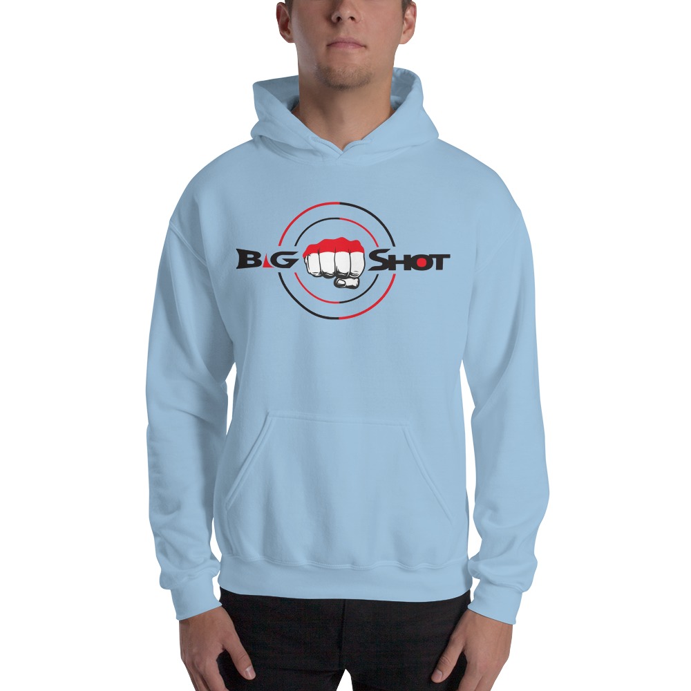"Big Shot" by Stephan Shaw Men's Hoodies, Clear Logo on MILLIONS "Big Shot" by Stephan Shaw Men's Hoodies, Clear Logo