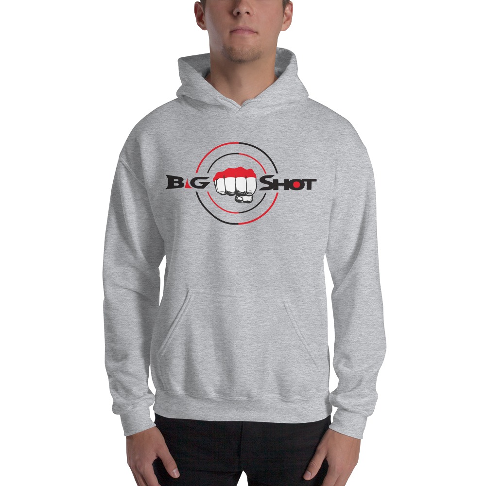 "Big Shot" by Stephan Shaw Men's Hoodies, Clear Logo on MILLIONS "Big Shot" by Stephan Shaw Men's Hoodies, Clear Logo