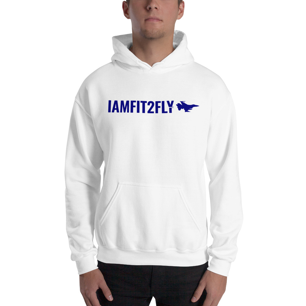 IAMFIT2FLY by Mark Smith Unisex Hoodie, Dark Logo