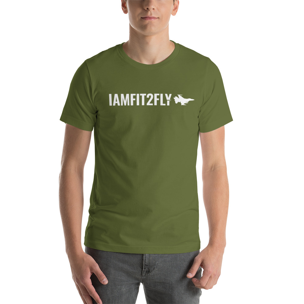 IAMFIT2FLY by Mark Smith Unisex T-Shirt, Light Logo