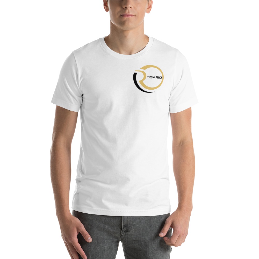 Omar Rosario Men's T-Shirt, Black and Gold Mini Logo