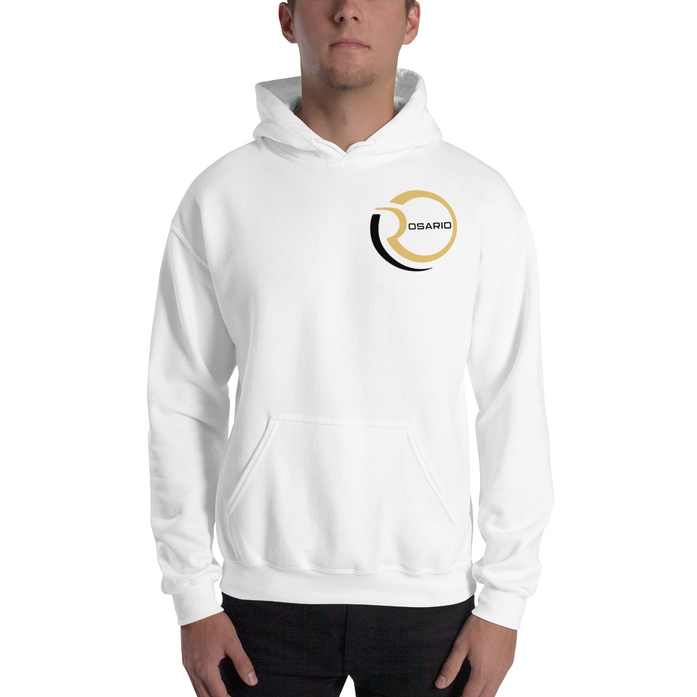 Omar Rosario Men's Hoodie, Black and Gold, Mini Logo