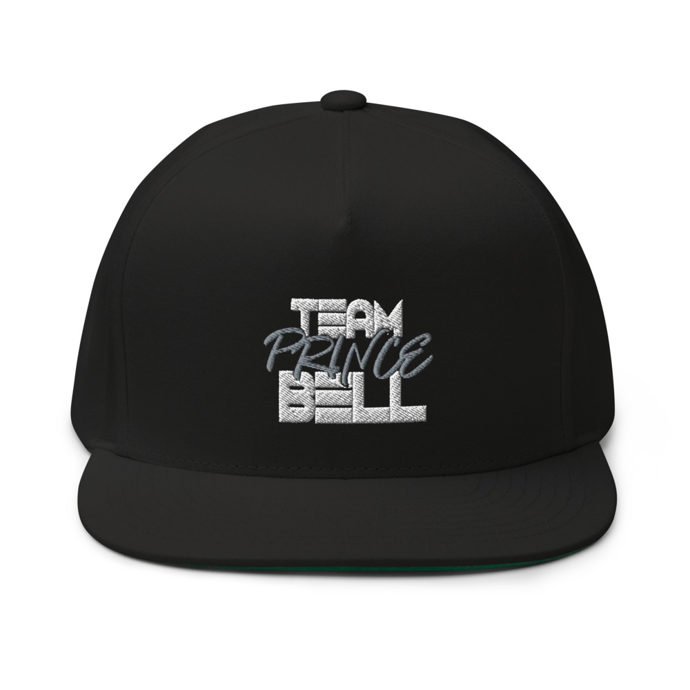 "Team Prince Bell" by Albert Bell Hat, White and Grey Logo on MILLIONS "Team Prince Bell" by Albert Bell Hat, White and Grey Logo