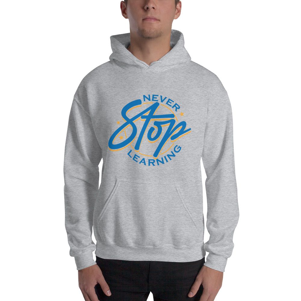 Never Stop Learning by Brad Fichtel Hoodie