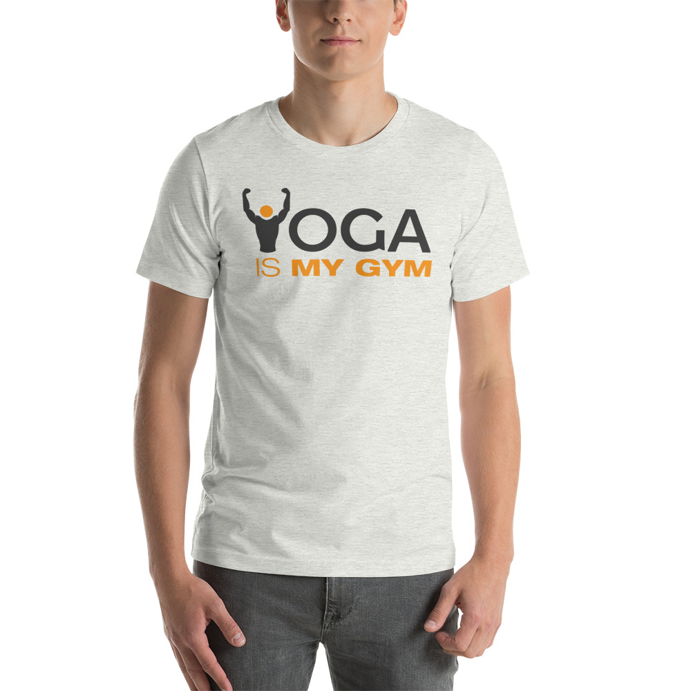 Yoga Is My Gym Men's T-Shirt, Orange Logo