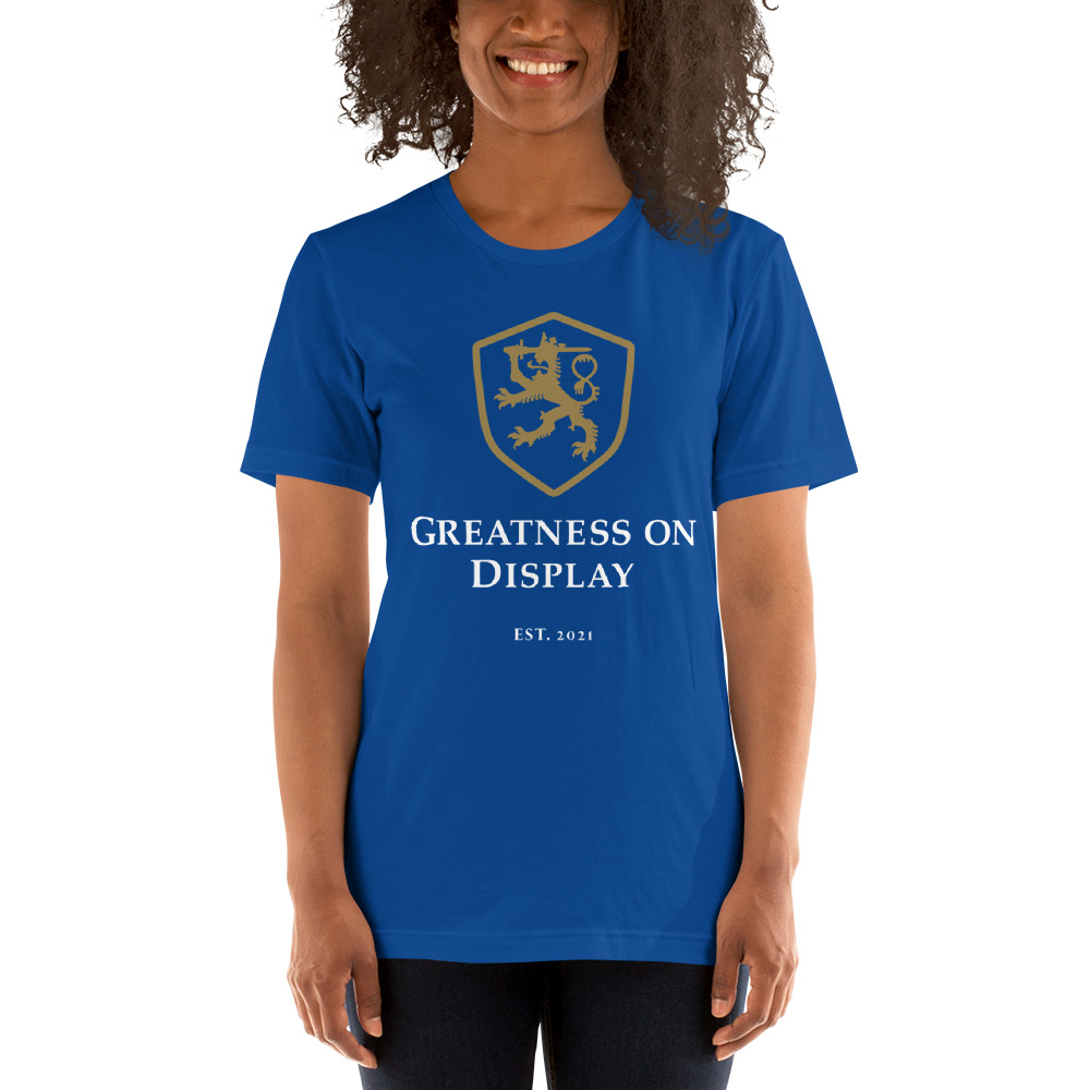 Greatness on Display T-Shirt, Gold Logo